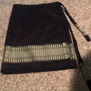 Gorgeous Black and Gold wrap around skirt